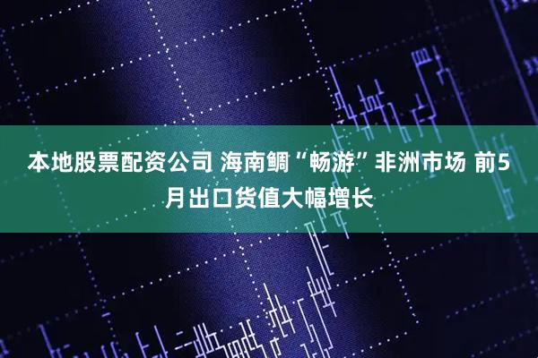 本地股票配资公司 海南鲷“畅游”非洲市场 前5月出口货值大幅增长